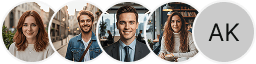 Multiple investor profile avatars on Rondura Securities trading review block